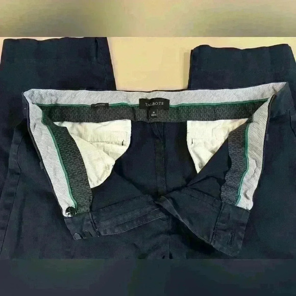 Talbots Signature Navy Ankle CropStraight Leg Khaki Chino Pants Women’s 16 Fall - Picture 6 of 12